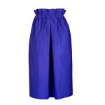 Ava Long Skirt in vivid ultra violet ribbed woven fabric image 1