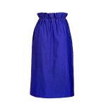 Ava Long Skirt in vivid ultra violet ribbed woven fabric image 2