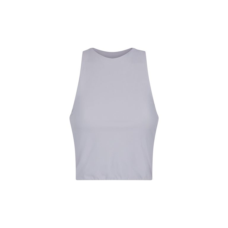 Women's Smooth Crop Tank - Grey