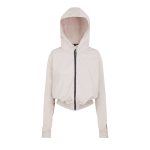 Women's Hooded Track Jacket - Light Beige image 1