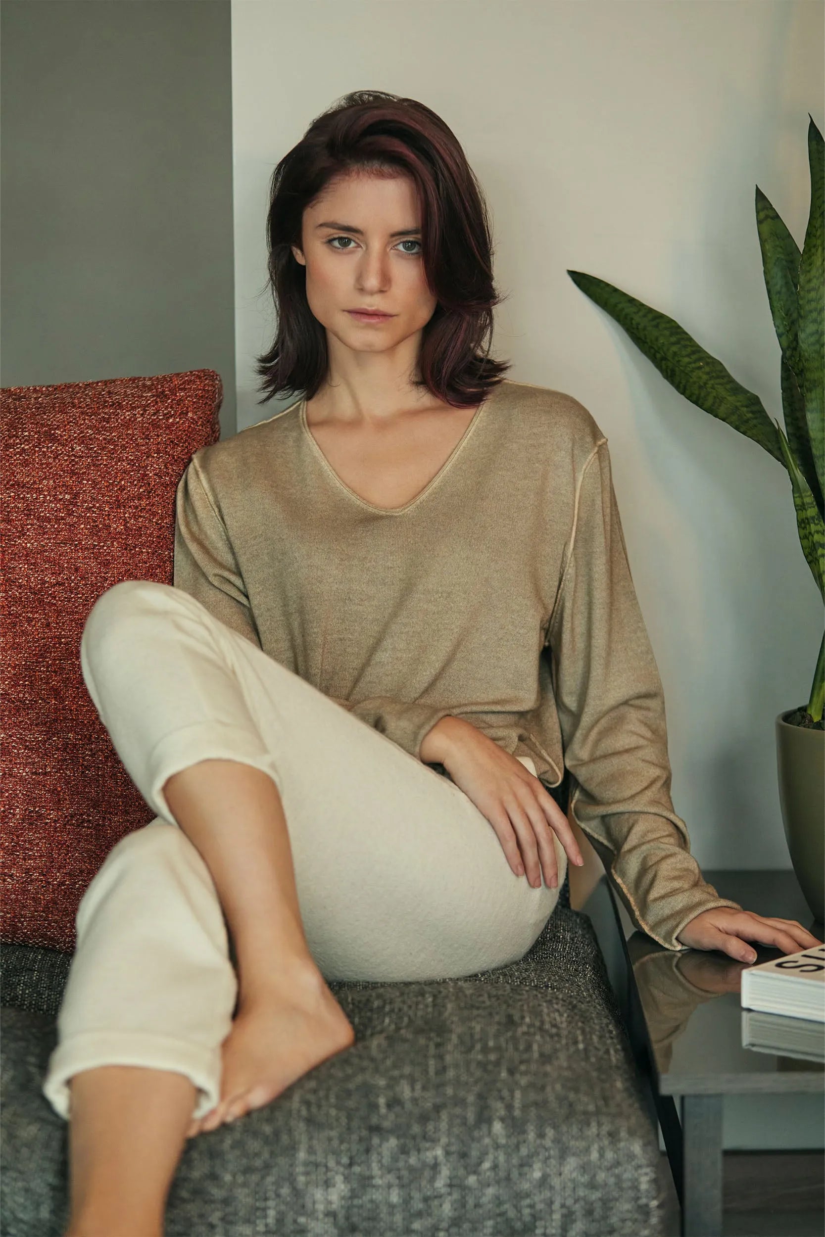 Knitted Sweater - Beige