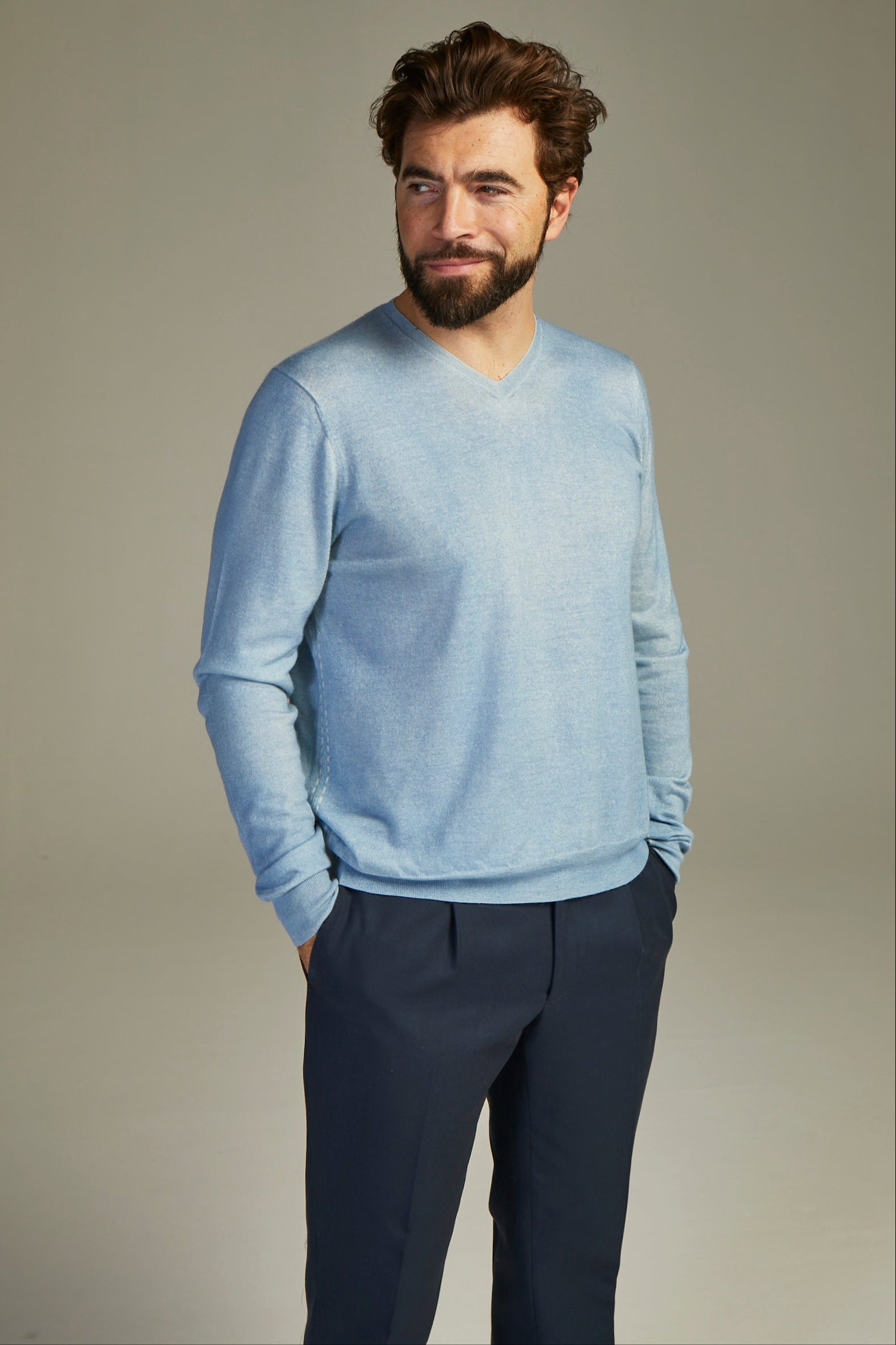 Victory Cashmere Sweater Azzurro