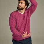 Cable cashmere sweater Solid Ribes image 8