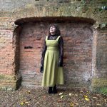 Sybil Cotton Midi Pinafore Dress in Olive image 6