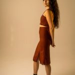 Rust Orange Fringe Skirt image 3