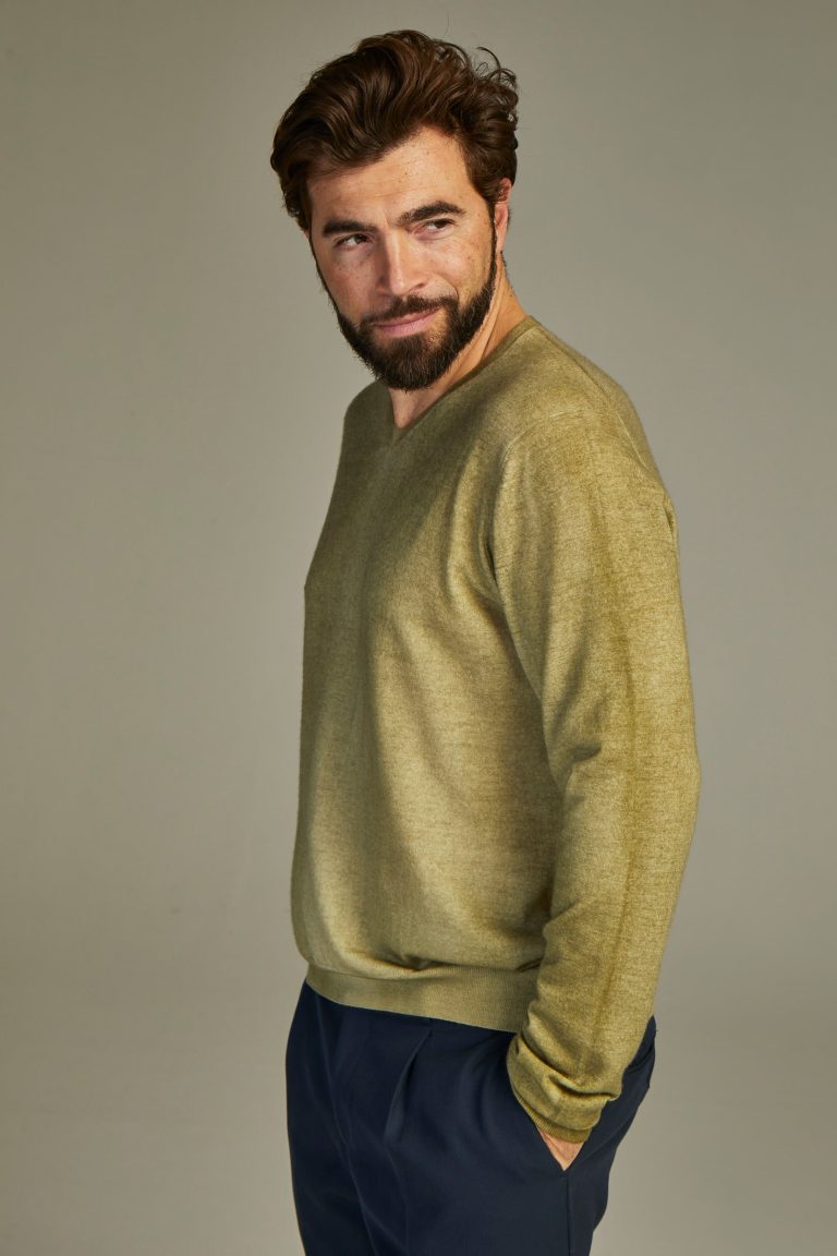 Victory Cashmere Sweater Green Grass