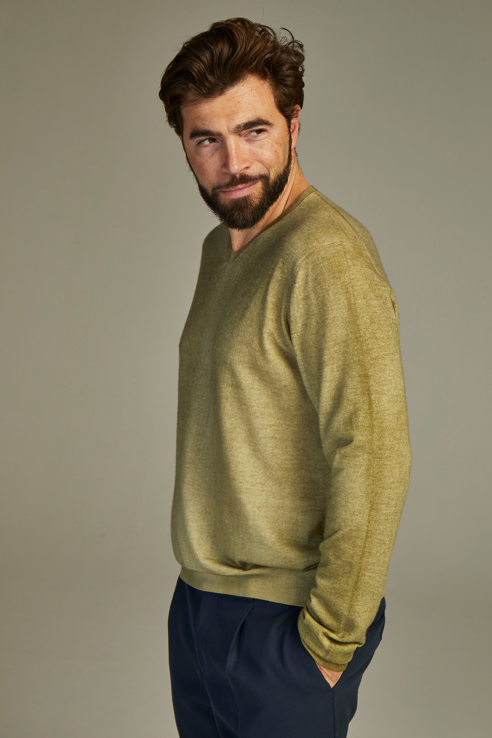 Victory Cashmere Sweater Green Grass