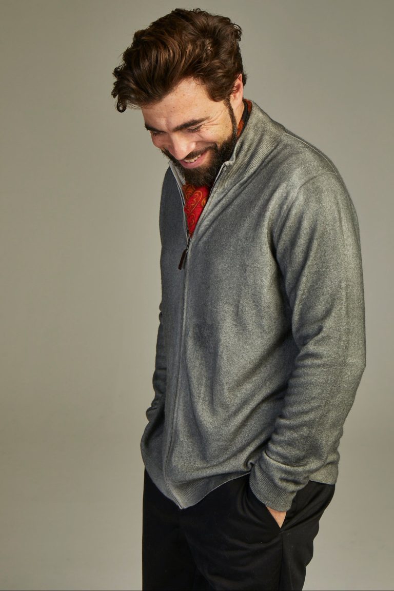 Zip Jacket Cashmere Grey