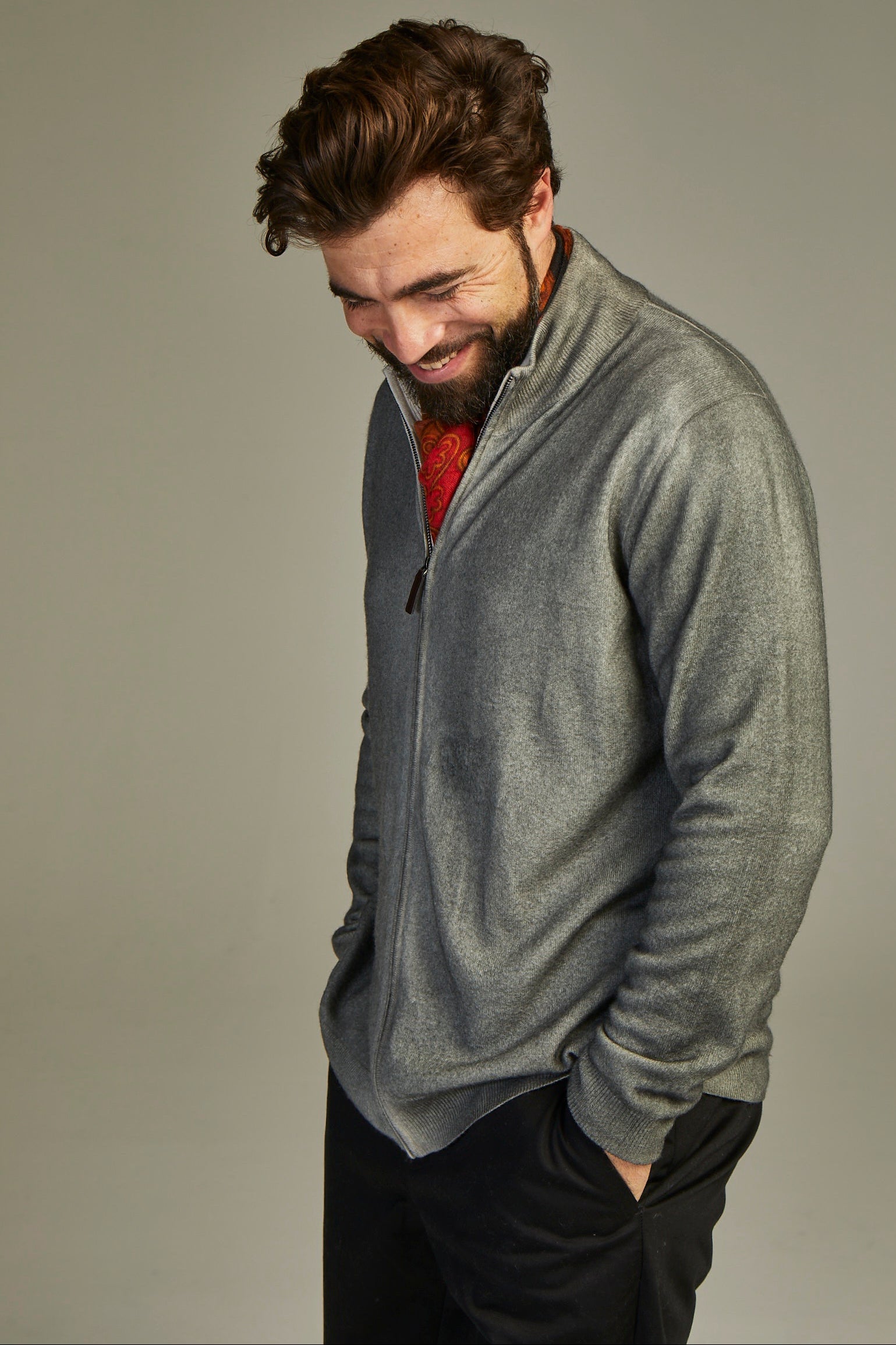 Zip Jacket Cashmere Grey