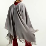 Woven cashmere Cape Beige/Grey image 3