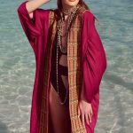 Heavy Embroidered Maroon Kimono image 1