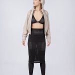 Women's Hooded Track Jacket - Light Beige image 3