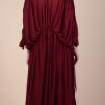 Verity Tulle Maxi Dress in Burgundy image 3