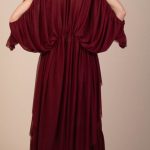Verity Tulle Maxi Dress in Burgundy image 5