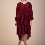 Verity Tulle Maxi Dress in Burgundy image 4