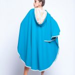 Baby Blue Puncho Wrap Cape With Pearls image 4