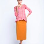 Baby Pink And Ochre Twin Set With Embroidery image 1