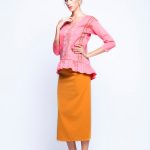 Baby Pink And Ochre Twin Set With Embroidery image 3