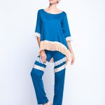 Blue Teal Twin set - Top & Pants image 1