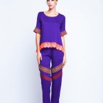 Purple Twin set - Top & Pants image 1