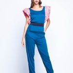 Teal Blue Butterfly Jumpsuit image 1