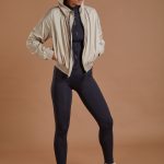 Women's Hooded Track Jacket - Light Beige image 6