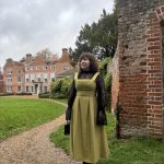 Sybil Cotton Midi Pinafore Dress in Olive image 5