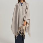 Woven cashmere Cape Beige/Grey image 1