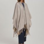 Woven cashmere Cape Beige/Grey image 6