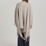 Woven cashmere Cape Beige/Grey image 2