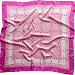Delphi silk scarf Fuchsia image 1