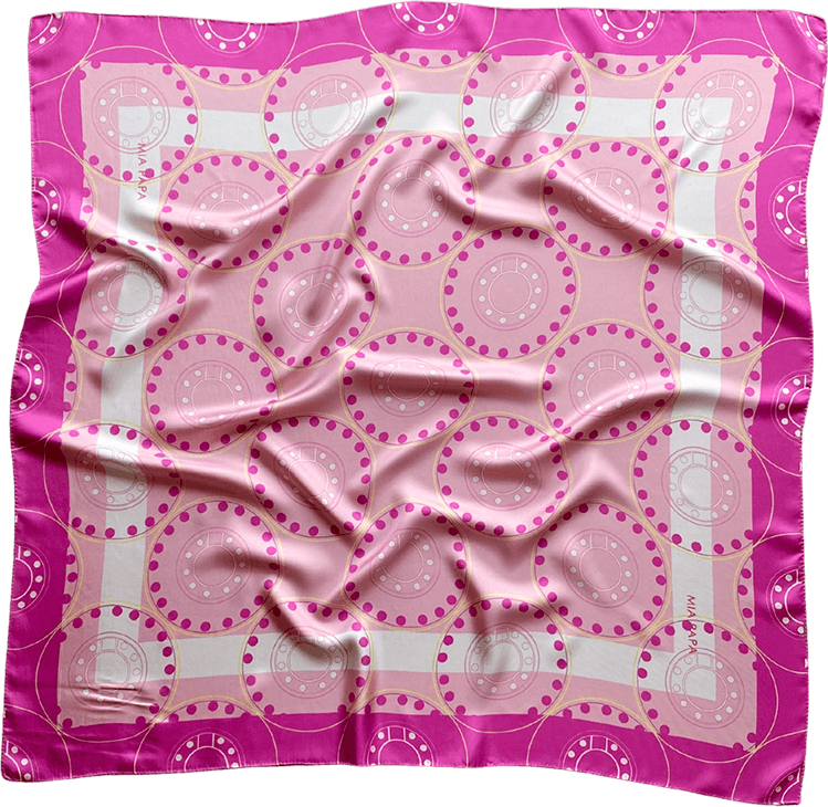 Delphi silk scarf Fuchsia