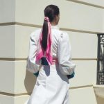 Delphi silk scarf Fuchsia image 2