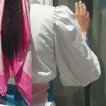 Delphi silk scarf Fuchsia image 3