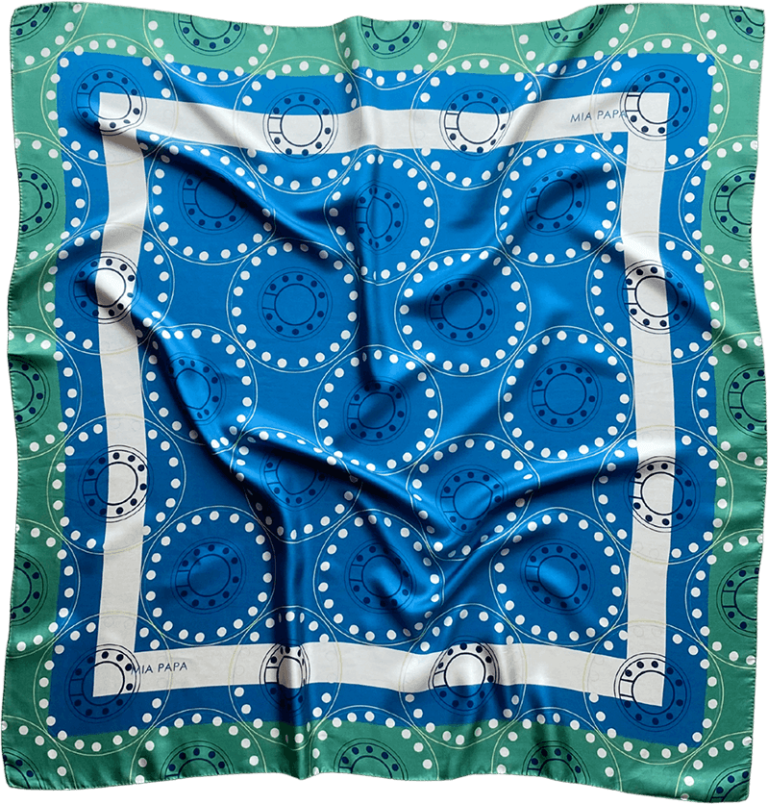 Delphi silk scarf Green