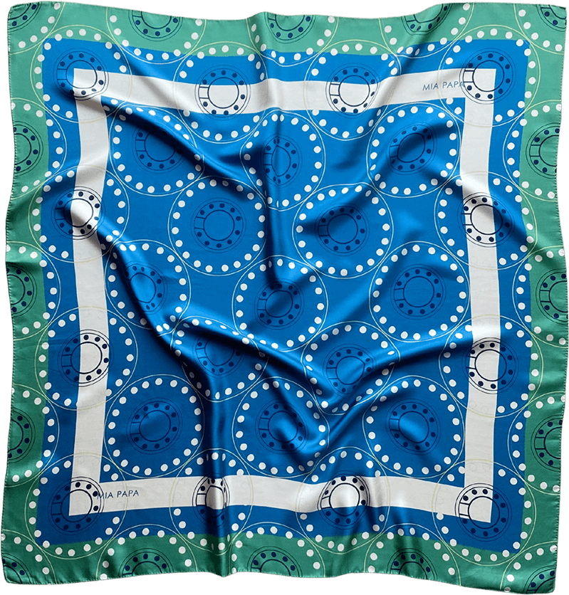 Delphi silk scarf Green