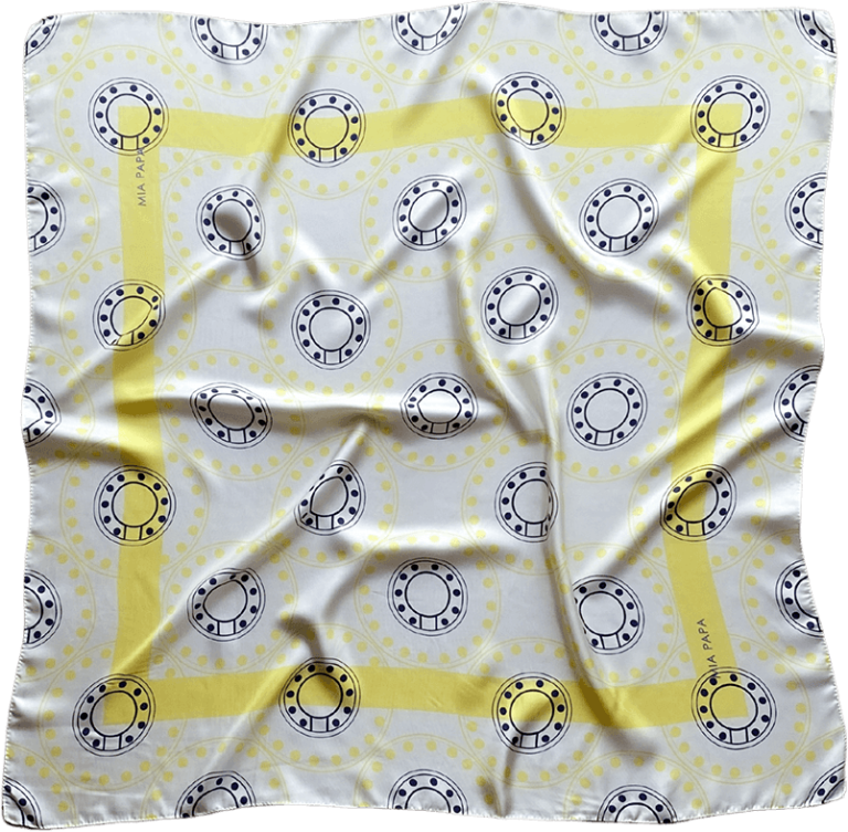 Delphi silk scarf Ivory