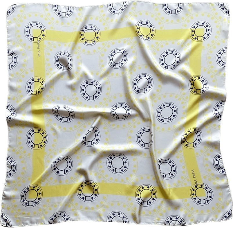 Delphi silk scarf Ivory