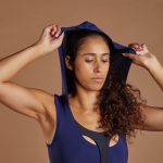 Women's Hooded Sports Bra - Navy image 2