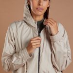 Women's Hooded Track Jacket - Light Beige image 2