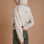 Women's Hooded Track Jacket - Light Beige image 4