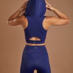 Women's Hooded Sports Bra - Navy image 6