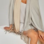 Plaid Cashmere Beige Grey image 3