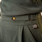 Teal Pleat Trousers image 5