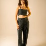 Teal Crop Fringe Bralette image 1