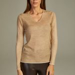 Fit Cashmere Sweater Beige image 2