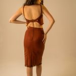 Rust Orange Fringe Bralette image 2