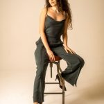 Teal Cowl Camisole Top image 3