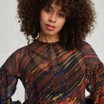 Sahara Printed Sheer Mini Dress image 4