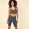 Blake Biker Stretch High Rise Shorts - Grey image 3